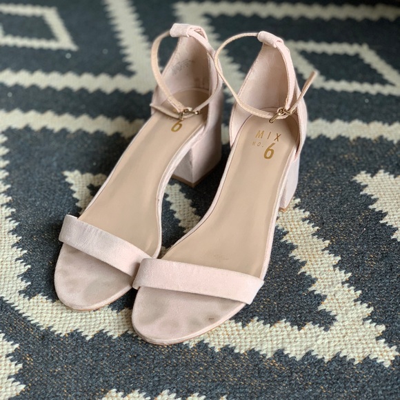 Mix No. 6 Shoes - MIX No. 6 Baby Pink Block Heel Sandals